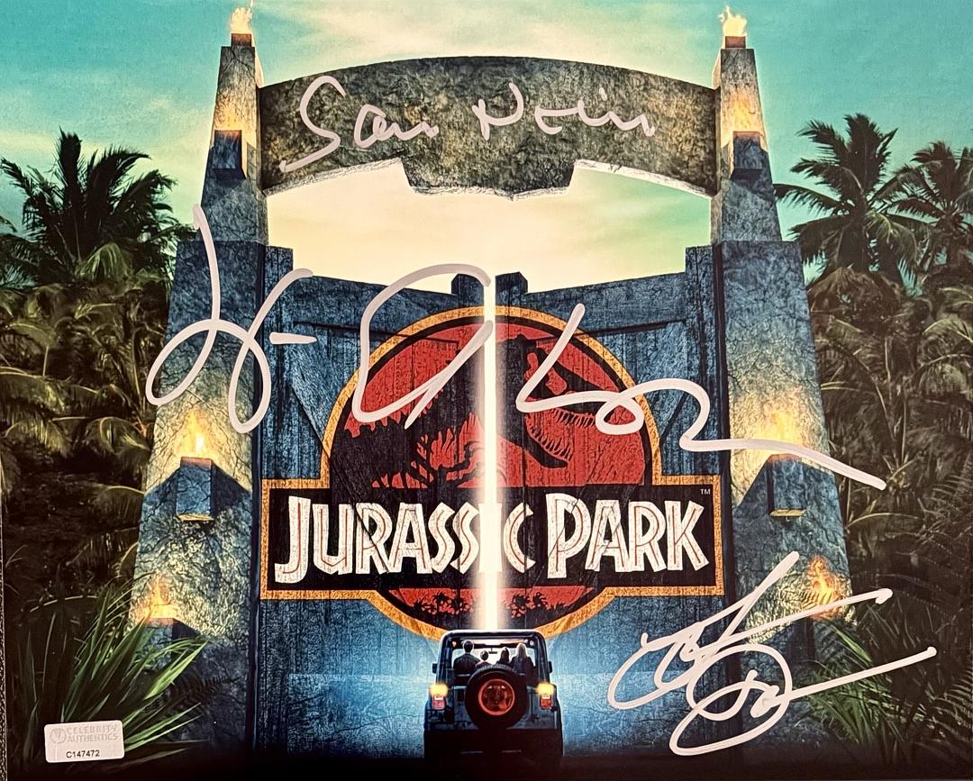 Sam Neill Laura Dern Jeff Goldblum Signed 8x10 (Jurassic World) - Celebrity Authentics (Copy)